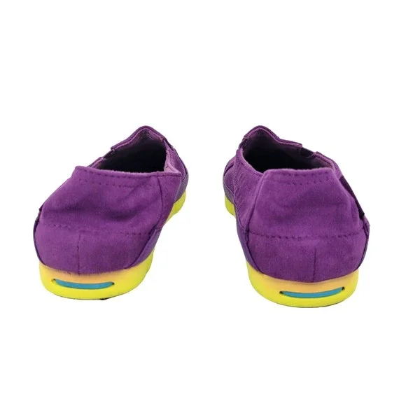 Crocs Womens Shoes Size 7 Purple Suede Slip On Sneakers 15514 - Picture 4 of 10